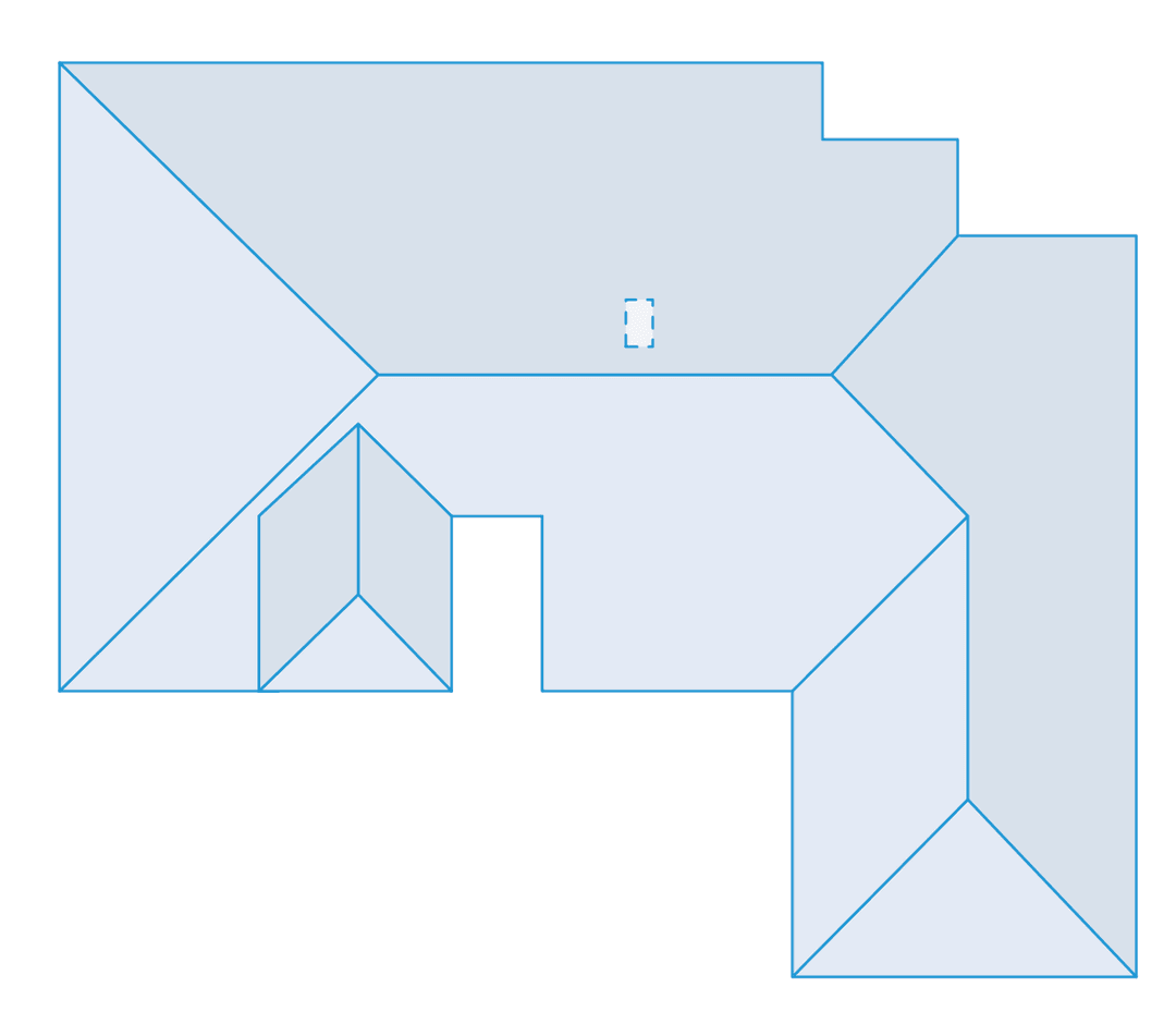 Roof diagram with measurements